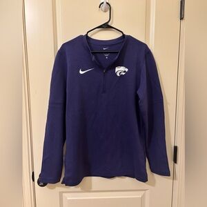 K-State Nike quilted quarter zip training jacket